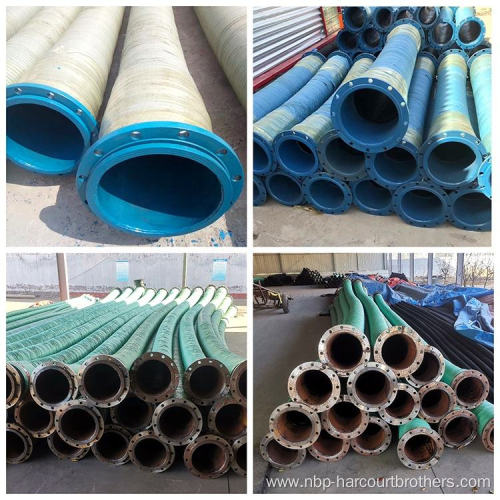 Flange type Drainage mud sand delivery dredging rubber hose